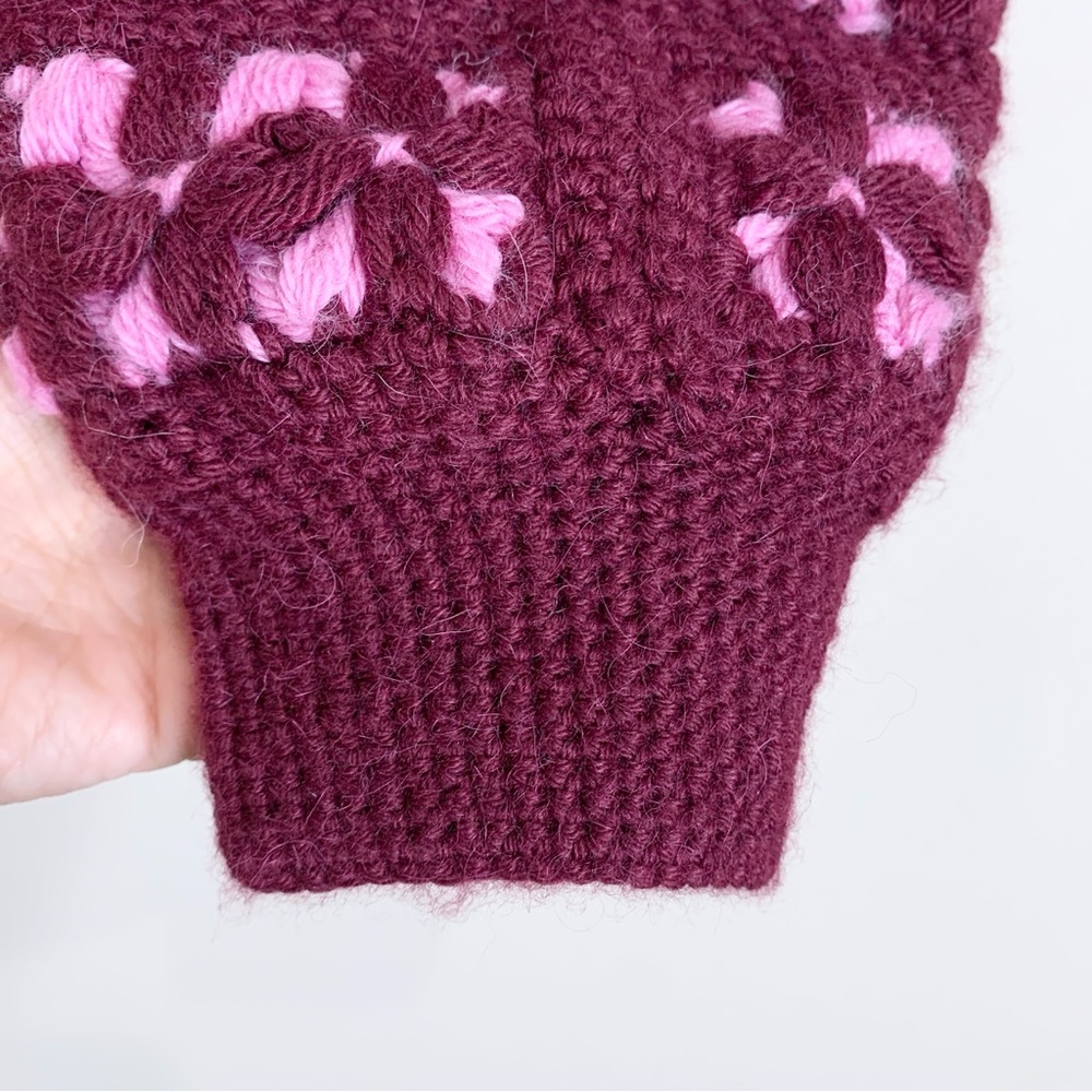 PROCHE Studios Bastidor Baby Alpaca Crochet Cardigan (Sz S/M) Reversible Cropped - Picture 11 of 16